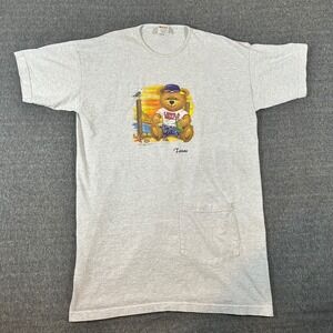 Murina Texas T-Shirt Life's A Beach Bear Graphic Pocket OSFA 2000 Loungewear USA